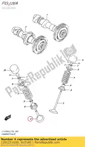 Suzuki 1291231G00 klep, uitlaat - Onderkant