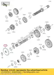 Aqui você pode pedir o saída de roda dentada, 14t klx150cds em Kawasaki , com o número da peça 131440562: