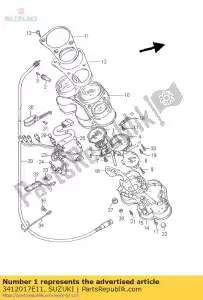 Suzuki 3412017E11 snelheidsmeter - Onderkant