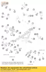 Ici, vous pouvez commander le shift roller cpl. 08 auprès de KTM , avec le numéro de pièce 61234012000: