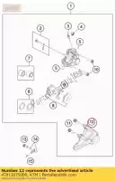 47013075000, KTM, suporte da pinça de freio cpl. husqvarna ktm  freeride sx sxs 0 85 105 250 350 851714 851916 2011 2012 2014 2015 2016 2017 2018 2019 2020, Novo