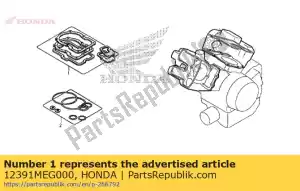 honda 12391MEG000 junta, tampa da cabeça - Lado inferior