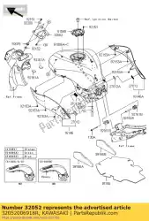 Tutaj możesz zamówić wspornik-zbiornik, fr, czarny zx600p7f od Kawasaki , z numerem części 32052006918R: