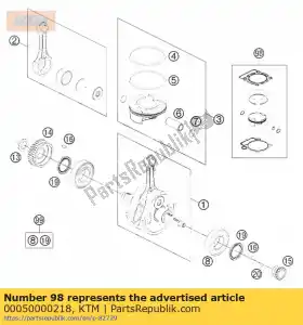 ktm 00050000218 kit piston gr.i 450 sx-f 13-14 - La partie au fond