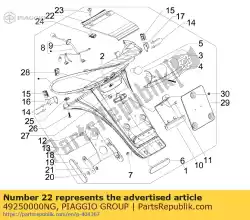 Aqui você pode pedir o cobrir em Piaggio Group , com o número da peça 49250000NG: