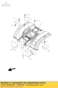 yamaha 37SF1600A000 komplet tylnego b?otnika. - Dół