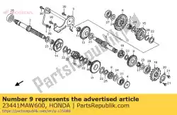 Ici, vous pouvez commander le engrenage, c-2 auprès de Honda , avec le numéro de pièce 23441MAW600: