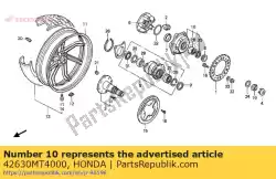 Aqui você pode pedir o comp. Cubo, roda dentada em Honda , com o número da peça 42630MT4000: