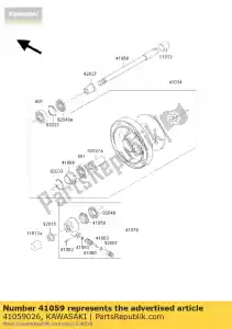 kawasaki 41059026 versnelling, snelheidsmeter z750-l1 - Onderkant