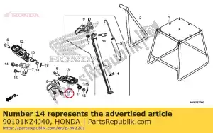 honda 90101KZ4J40 bout, opstap, 12mm - Onderkant