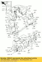 3501900386Z, Kawasaki, flap, fr, lh, f.black kvf650-d1 kawasaki kvf 650 2005 2006 2007 2008 2009 2010 2011, Nuovo