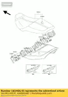 1614611853F, Kawasaki, cover-assy, ??sedile, m.m.p kawasaki zrx  c zrx1100 1100 , Nuovo