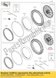 Aquí puede pedir rueda, rr, 1. 85x19, al nipp kx250 de Kawasaki , con el número de pieza 410910005WC: