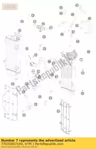 ktm 77035007100 radiator l/s 250 sx-f 07 - Bottom side