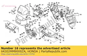 Honda 64202MM9000ZA panel r upper cowl in *nh 200* - Bottom side