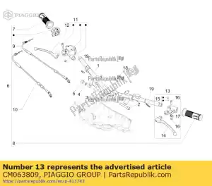 Piaggio Group CM063809 kupplungsgriff - Bottom side