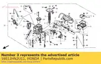 16012HN2U11, Honda, set di aghi, getto honda trx500fa fourtrax foreman foretrax rubicon rubican trx500fpa wp 500 , Nuovo