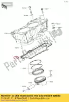 110610171, Kawasaki, joint, base de cylindre er650a6s kawasaki  er-6f er-6n kle klz vulcan 650 1000 2006 2007 2008 2009 2010 2011 2012 2013 2014 2015 2016 2017 2018 2019 2020 2021, Nouveau