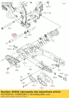 420360045, Kawasaki, sleeve,pivot,l=197.8 kawasaki d tracker 125 klx140l klx140 klx140r 140 , New