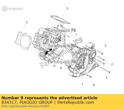 Aprilia 834317, Gasket ring or, OEM: Aprilia 834317