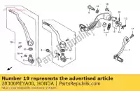 28300MEYA00, Honda, Bras assy., kick starter honda crf  x r crf450x 450 , Nouveau