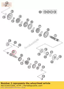 ktm 46233001000 main shaft 13-t - Bottom side