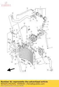 yamaha 9046411M2400 braçadeira (6h1) - Lado inferior