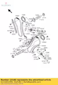 Suzuki K131831096 plate - Bottom side