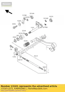 Kawasaki 131611223 lever-comp-change sha - Onderkant