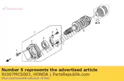 Ici, vous pouvez commander le roulement, bille radiale, 28x62x16lu auprès de Honda , avec le numéro de pièce 91007MCS003: