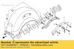 Ici, vous pouvez commander le support assy., casque (honda lock) auprès de Honda , avec le numéro de pièce 50710GB4007: