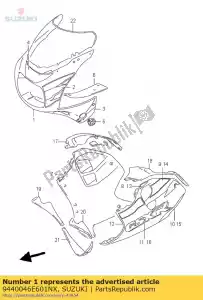 Suzuki 9440046E601NX cowling, body - Bottom side