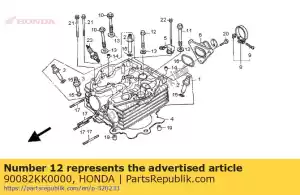 Honda 90082KK0000 parafuso, flange, 10x72 - Lado inferior