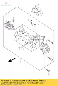 suzuki 5930035F50999 compasso de calibre, fr - Lado inferior