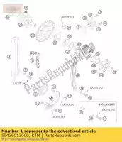 59436013000, KTM, corrente de sincronização 92 rolos 03 ktm exc mxc smr sx sxs xc 250 400 450 525 540 2003 2004 2005 2006 2007, Novo