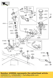 kawasaki 430950371 hamulec w??a, rr zr750l7f - Dół