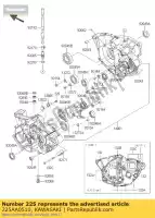 225AA0510, Kawasaki, tornillo-pan-wsp-cros común kawasaki kx 250 2004 2005 2006 2007 2008 2009 2010 2011 2012 2013 2014 2015 2016, Nuevo