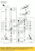 440130143828, Kawasaki, tubo-tenedor interior, rh, k.gol zx600 kawasaki zx 600 2009 2010, Nuevo