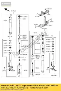 kawasaki 440130143828 tube-fourche intérieur, rh, k.gol zx600 - La partie au fond