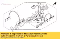 52650MN5003, Honda, tubo flessibile, aria (showa) honda gl goldwing se  valkyrie f6c gold wing interstate i aspencade a gl1500 gl1500se gl1500a 1500 , Nuovo