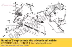 Aqui você pode pedir o braçadeira a, tubo de embreagem em Honda , com o número da peça 22891MCSG00: