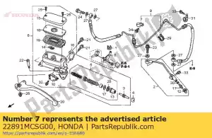 Honda 22891MCSG00 braçadeira a, tubo de embreagem - Lado inferior