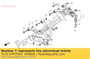 honda 51311HM7000 quedarse, fr. guardia - Lado inferior