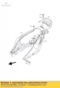 Suzuki 4550144G00YBA cubierta, asiento - Lado inferior