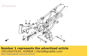 honda 35010GCFA20 conjunto de chaves - Lado inferior