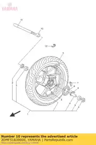 yamaha 2DMF51830000 kraag, wiel - Onderkant