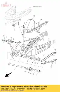 yamaha 5YK221410000 albero, perno - Il fondo