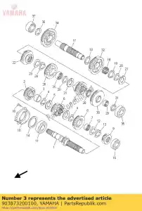 yamaha 903873200100 colarinho - Lado inferior