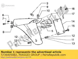 Aquí puede pedir retaguardia de Piaggio Group , con el número de pieza 57364050B2: