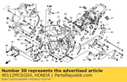 Aquí puede pedir perno, brida, 12x36 de Honda , con el número de pieza 90112MCSG04: